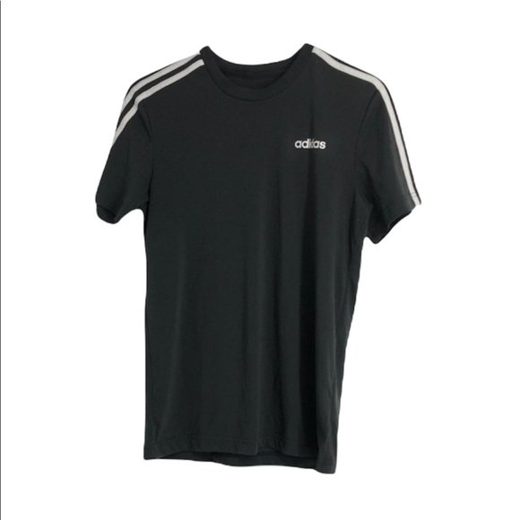 adidas Other - Adidas black white 3 stripe short sleeve tshirt small